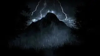 Mountain Rainstorm and Strong Thunder to Fall Asleep Fast | Nature Sounds to Calm Down - Heavy Rain