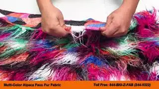 Multi Color Alpaca Fur Fabric