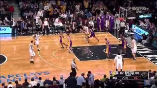 Kobe Bryant Dunks On 2 Defenders - Lakers @ Brooklyn Nets 2/5/2013