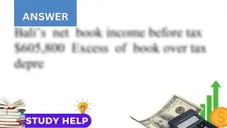 Bali Inc reported 605 800 net income before tax on this years financial statements prepared in ac...