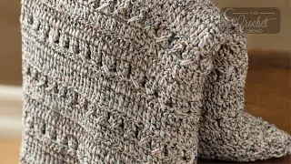 Easy Crochet Texture Throw Pattern | EASY | The Crochet Crowd