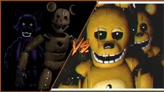 Springtrap y Golden Freddy Vs Rat y shadow candy!! Para el torneo de la galleta de Anabel