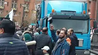 PTI supporter protest  in Denmark solidarity with Imran khan