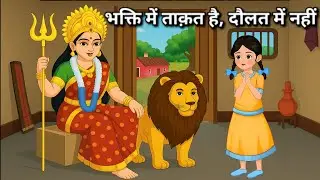 ||भक्ति में ताक़त है, दौलत में नहीं||#trending#moralstories#story#cartoon#maadurga#navaratri#hindi 