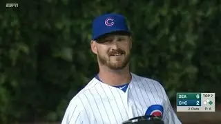 SEA@CHC: Wood makes a tremendous catch at the wall