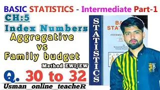 Weighted aggregative method of index number weighted and unweighted index number ch5 Q30 to Q3