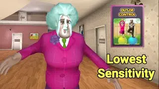 Scary Teacher 3D Version 5.26 | Lowest Sensitivity And Cake Faced Miss T In Out Of Control Prank