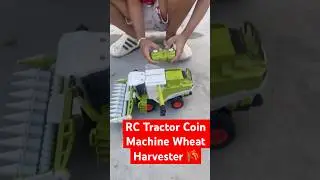 Unboxing & Test RC Tractor 3 Function Coin Machine Farm Construction Wheat Harvester #tractor