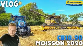 VLOG - LA PLUS GROSSE MOISSONNEUSE DE CHEZ NEW HOLLAND DANS LES BLÉS ! CR10.90 (12.5M)