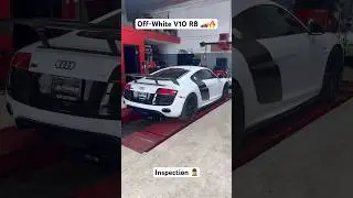 Off-White Audi R8 in for an inspection!!! 🕵️&zwj;♂️#audi #r8 #shorts #offwhite