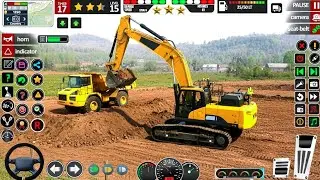 Road Builder Construction Simulator- #81 Heavy Excavator Crane Loading Dump Truck - Android GamePlay
