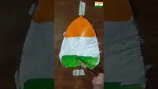 Indian flag drawing on leaf || independence day drawing || #leafart #youtubeshorts #shorts