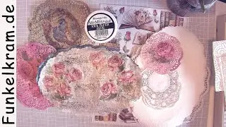 JunkJournal Seiten mit Tortenspitze und Rice Paper, Tutorial