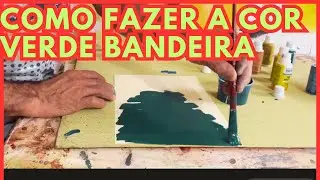 Como fazer a cor de tinta verde bandeira com corente xadrez brincando com as cores 