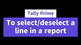 To select/deselect a line in a report in 