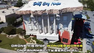 Drone View of WonderWorks on Panama City Beach, FL (4K Cinematic)