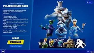 FORTNITE POLAR LEGENDS PACK SHOWCASE! (Codename Elf, Frozen Nog Ops, Monster Skin & Frozen Fishtick)