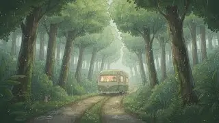 Rainy Day Road Trip | Cozy Family Journey in Our Mobile Home 🚐 | Ghibli Dream Life
