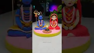 Shiv ji Parvati ji idol making for Mahashivratri 🌸 Shiv Parvati ji 🙏🏻 Har Har Mahadev #shorts #short