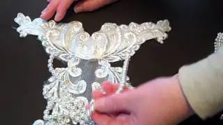 BRIDAL LACE and appliques for SALE, amazing fabric, heavily beaded!!