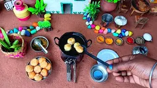 Miniature Matar Kachori | Green Peas Khasta Kachori | Crispy Kachori Recipe | Village Miniature |