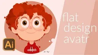 flat design avatar: no pen tool | illustrator cc