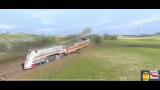 Kereta Uap Amazon Milwaukee Road F7 Hiawatha Trimpin Jarry membawa penumpang Coast Amazon 1000 km/h
