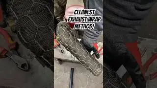 Cleanest exhaust wrap method &mdash; honeycomb wire style!