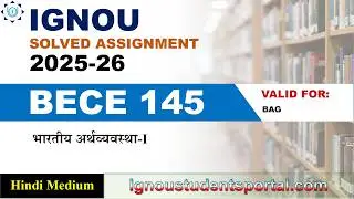 IGNOU BECE 145 Solved Assignment 2025-26 | Hindi Medium | Download PDF | IGNOU Students Portal
