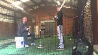 Steve Springer - Instructs Taber Mongero at Winning Baseball Academy
