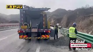 SG &reg; asphalt pavement maintenance truck utilizes 100% of waste materials in asphalt pavement