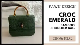Fawn Design | Bamboo Shoulder Bag | FW22 - Croc Emerald