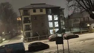Snow fall in London Croydon