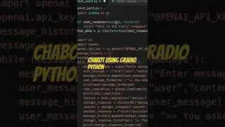 Create chatbot python gradio 
