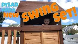 KID GETS NEW SWING SET FROM BACKYARD DISCOVERY - MOUNT TRIUMPH WOODEN SWINGSET! BEST TODDLER CHANNEL