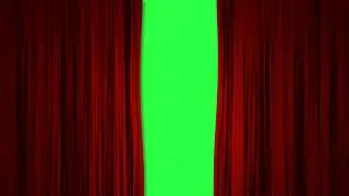 Curtain Green Screen - Intro - Red Curtains