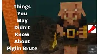 Things you probably didnt know about Piglin Brutes in minecraft 20w29a