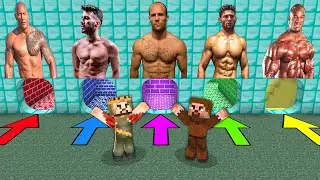IF YOU CHOOSE THE WRONG MUSCLE MAN CAVE, YOU WILL DIE! 😱 - Minecraft