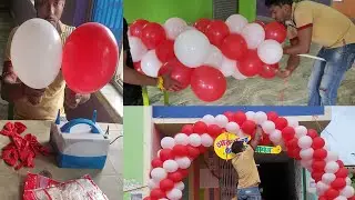 Balloon decoration ideas for birthday party | simple balloon gate decoration | balloon decoration