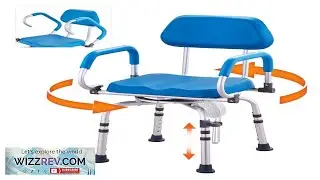 VEVOR Swivel Shower Chair 360 Degree Adjustable Shower Seat with Pivoting Arms