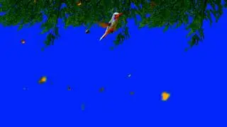 Green screen tree leaf falling with tree| tree leaf falling hd animation background|tree with bird