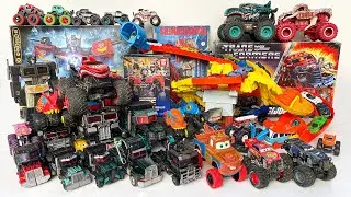 New Hot Wheels Transformers G1 Optimus Prime Black & Monster Truck - Animation Lego Robber Bank