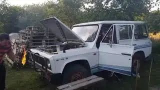Pornire ARO 244 Brașov diesel după 9 ani de stat!
