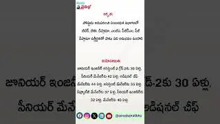Vacancies in HURL #eenadupratibha #hurl #hurlvacancies