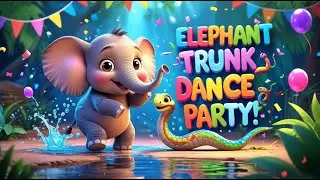 Elephant Trunk Snake Dance Party 🐍💦 | Fun Action Song for Kids