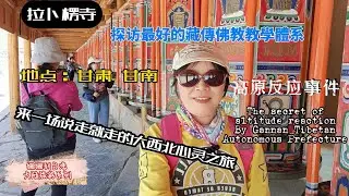 姗姗到台湾0003~给自己一次心灵之旅，甘南藏族自治州，第一站：拉卜楞寺。高原反应让美丽的容颜毁了，感悟到藏传佛教的神圣。#陸配 #travel#food #feeling #love#甘南#拉卜楞寺