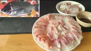 Black Porgy クロダイ Sashimi #kurodai , Load to Sashimi - 9