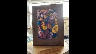 #3d NEEDLE FELTED FLOWER PICTURE DESIGN WORKSHOP 3 #needlefelting #needlefeltingtutorials