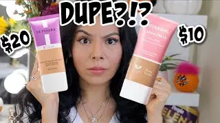 DUPE ALERT! $20 SEPHORA CLEAN FOUNDATION VS  $10 COVERGIRL CLEAN FOUNDATION||  (REVIEW + WEAR TEST)