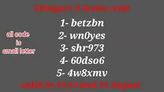 chingari invite code! today new fresh code!